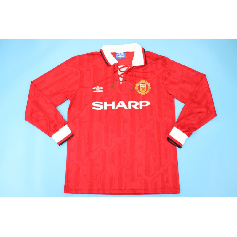 Manchester United Retro Manga Larga Local 92-94