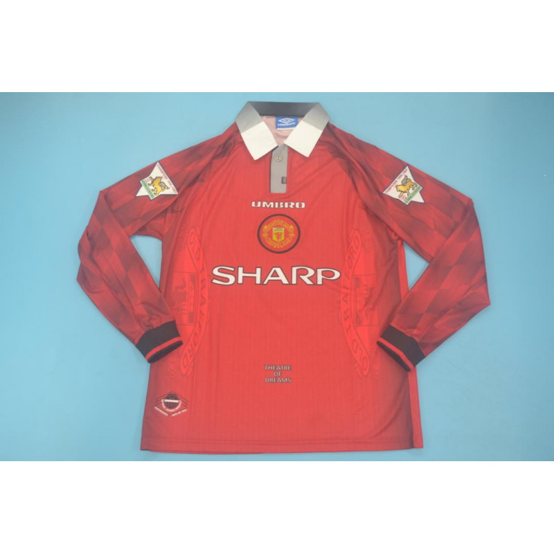 Manchester United Retro Manga Larga Local 96-98