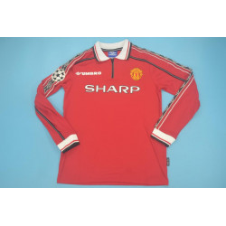 Manchester United Retro Manga Larga Local 98-00