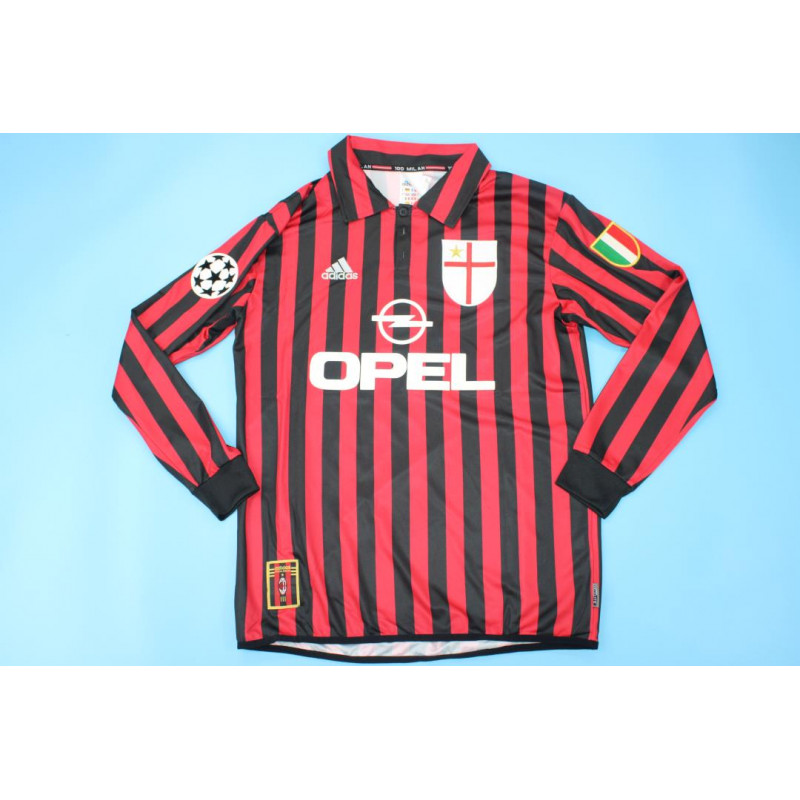 Milan Retro Centenario Manga Larga Local 99-00