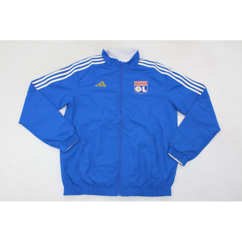 Olympique Lyon Cortavientos Reversible Azul Blanco