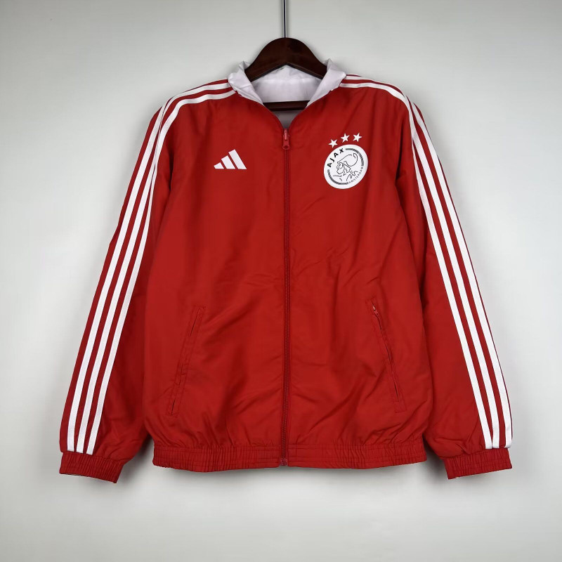 Ajax Cortavientos Reversible Rojo Blanco