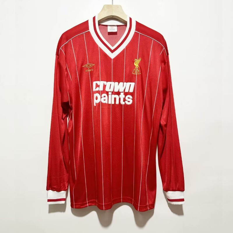 Liverpool Retro Manga Larga Local 82-83