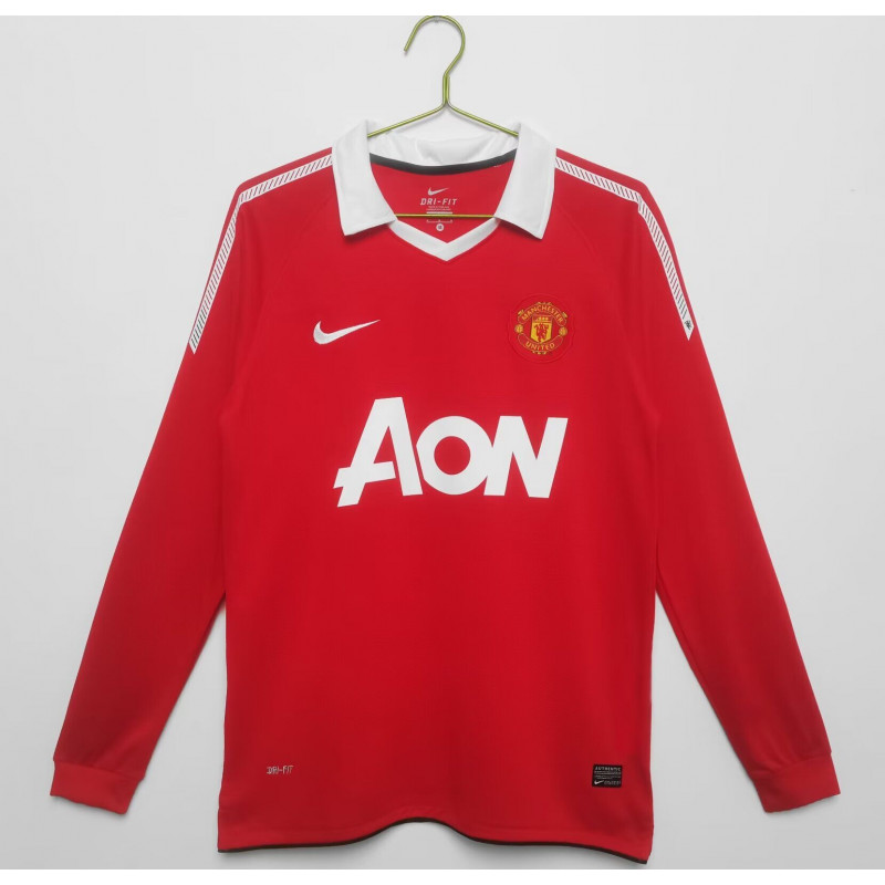 Manchester United Retro Manga Larga Local 10-11