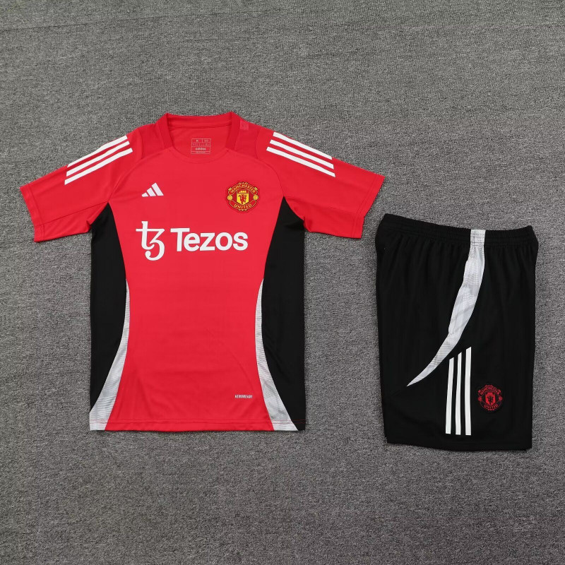 Kit Entrenamiento Manchester United Rojo Negro 24-25