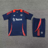 Kit Entrenamiento Manchester United Azul Oscuro Rojo 24-25