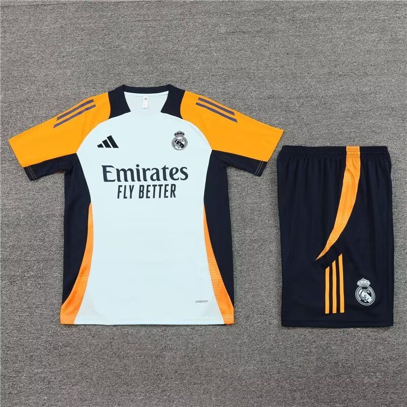 Kit Entrenamiento Real Madrid Blanco Amarillo 24-25