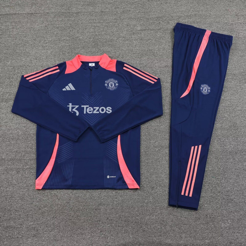 Manchester United Chandal Entrenamiento Azul Rosa 24-25