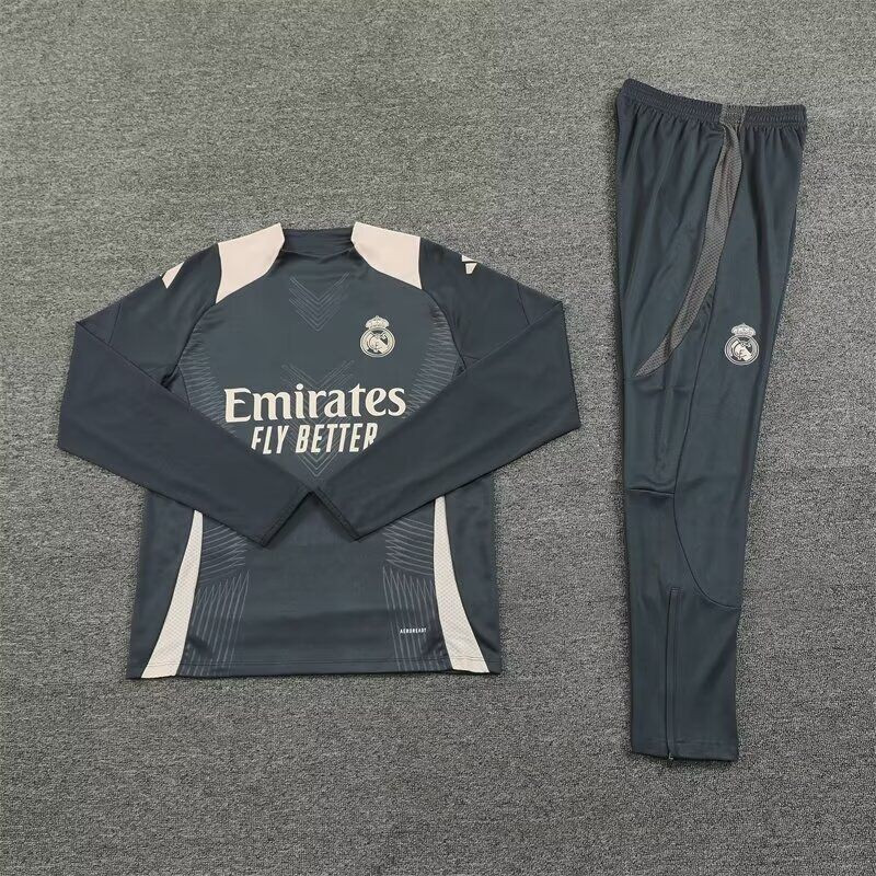 Real Madrid Player Version Chandal Entrenamiento Gris Oscuro 24-25