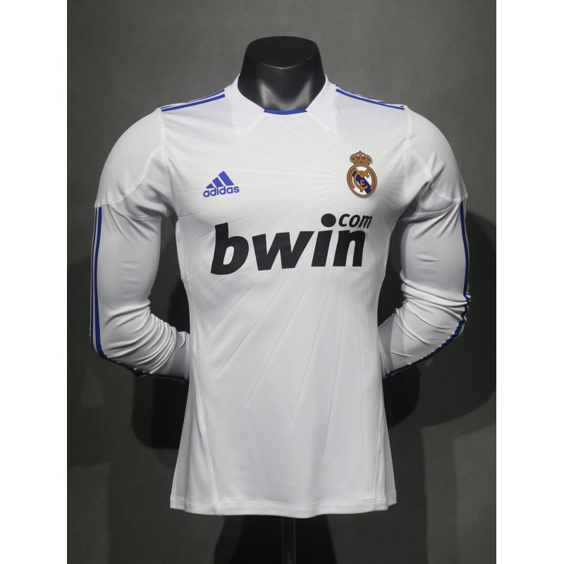 Real Madrid Player Version Retro Manga Larga Local 10-11