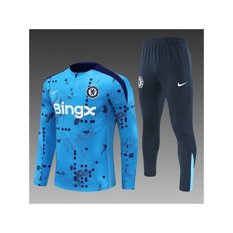 Chandal Niño Chelsea Negro Azul 24-25