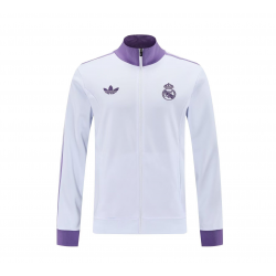 Real Madrid Chaqueta Chandal Blanca Morada 24-25