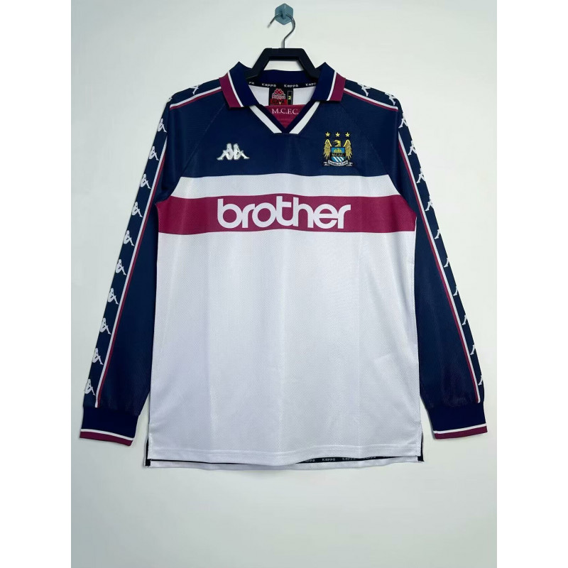 Manchester City Retro Manga Larga Visitante 97-98
