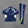 Real Madrid Chandal Retro Azul Oscuro Blanco