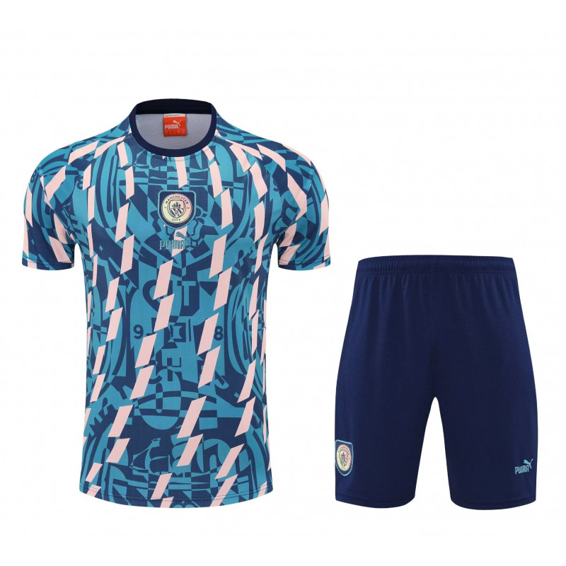 Kit Entrenamiento Manchester City Azul Rosa 25-26
