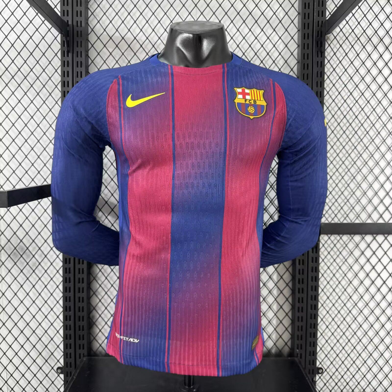 Barcelona Player Version Manga Larga SIN SPONSOR 25-26