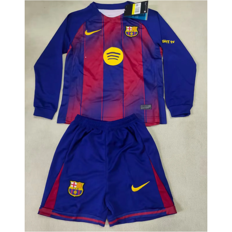 Barcelona KIT NIÑO Manga Larga Local 25-26