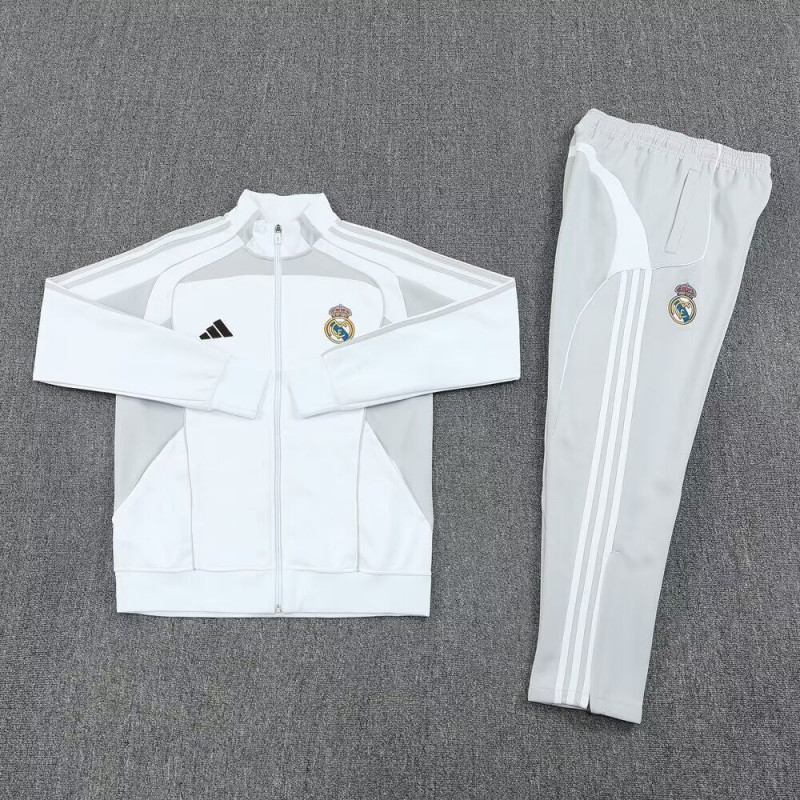 Real Madrid Chandal Gris Blanco 25-26